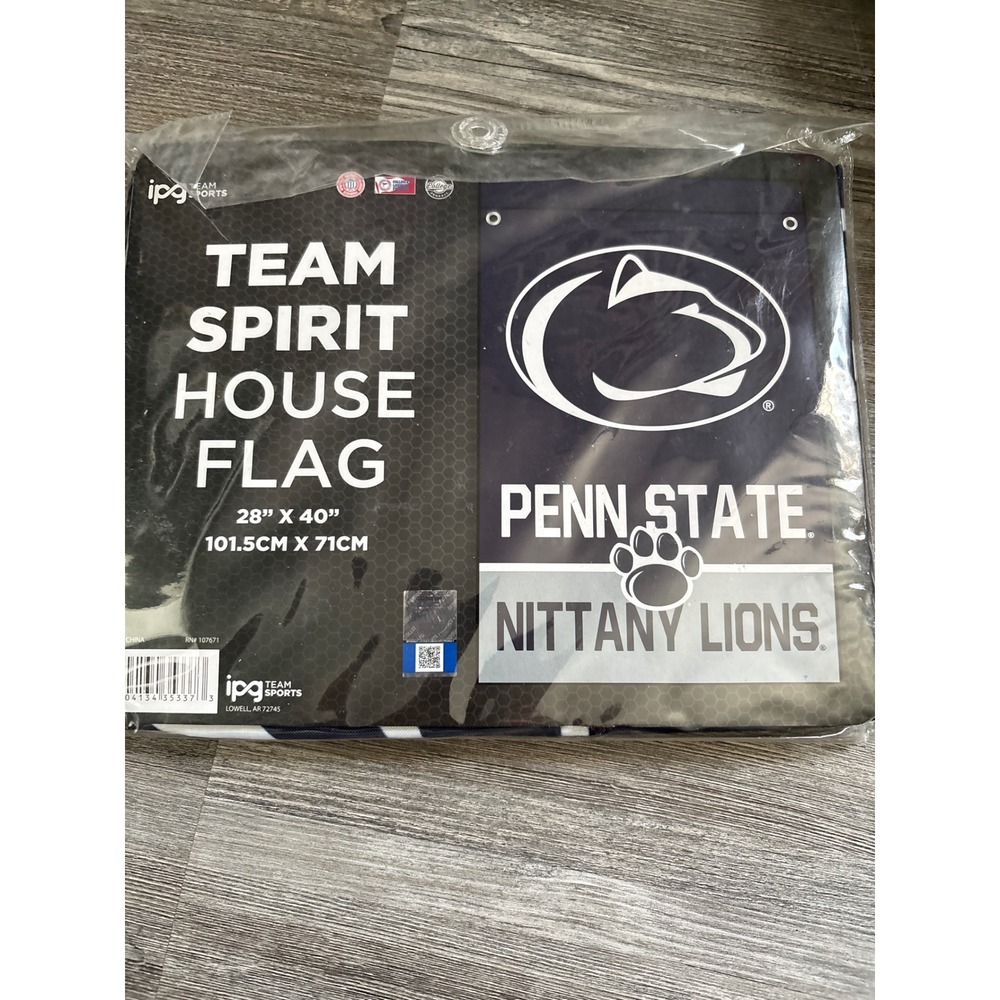 Penn State Nittany Lions IPG Team Sports House Flag 28x40 NCAA Navy White Banner